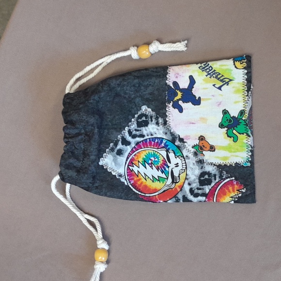 Grateful Dead scrunchie set with pull string bag - Picture 3 of 7